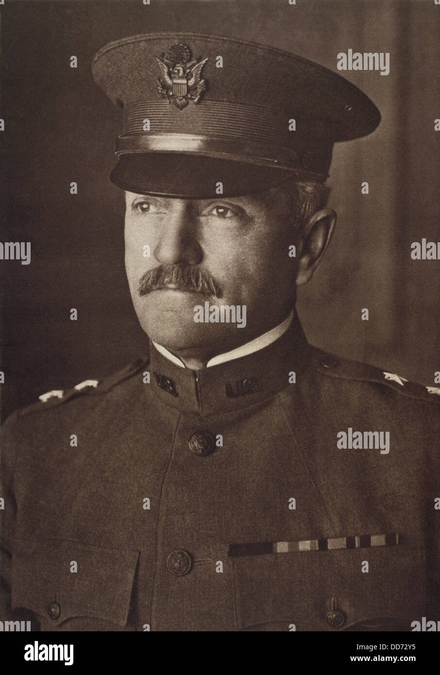 General John Pershing led the American Expeditionary Forces in World War I. 1917-19. Stock Photo