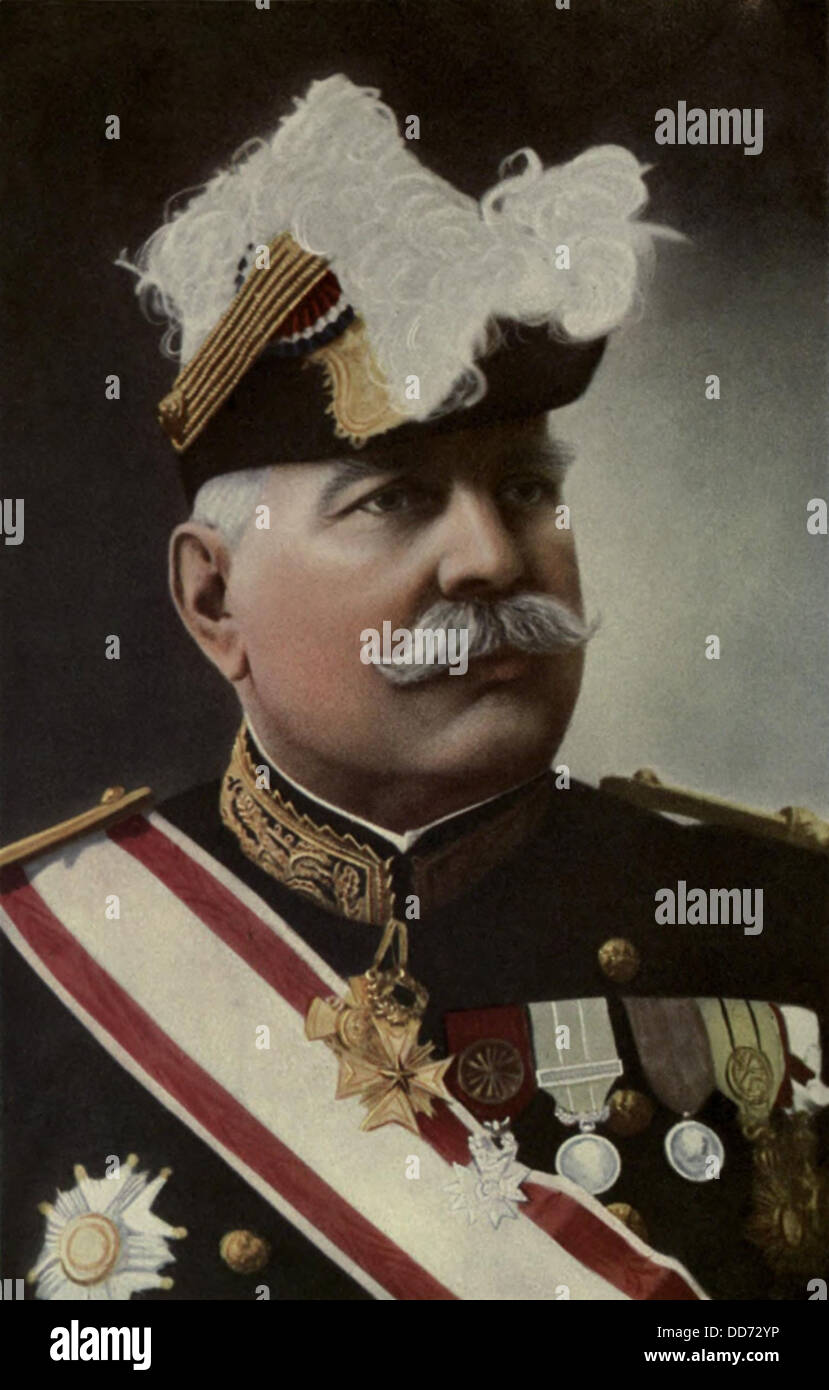 General Joseph Joffre, was Commander in Chief of the French armies on the Western Front in World War I from 1914-16. Stock Photo