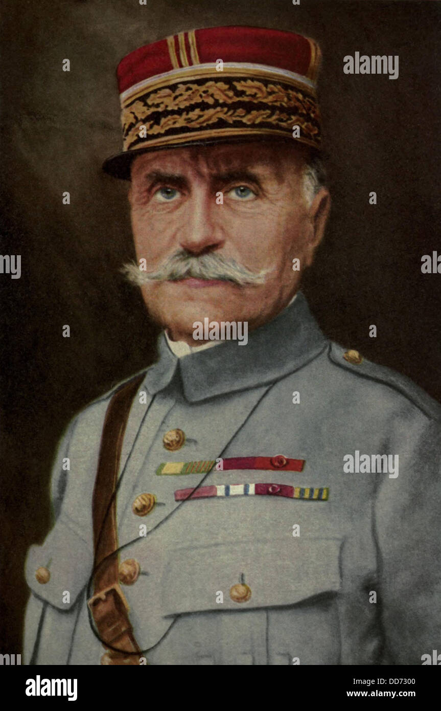 General Ferdinand Foch, led French armies in the Battle of the Marne in 1914 and the Somme campaign in 1916. After a brief Stock Photo