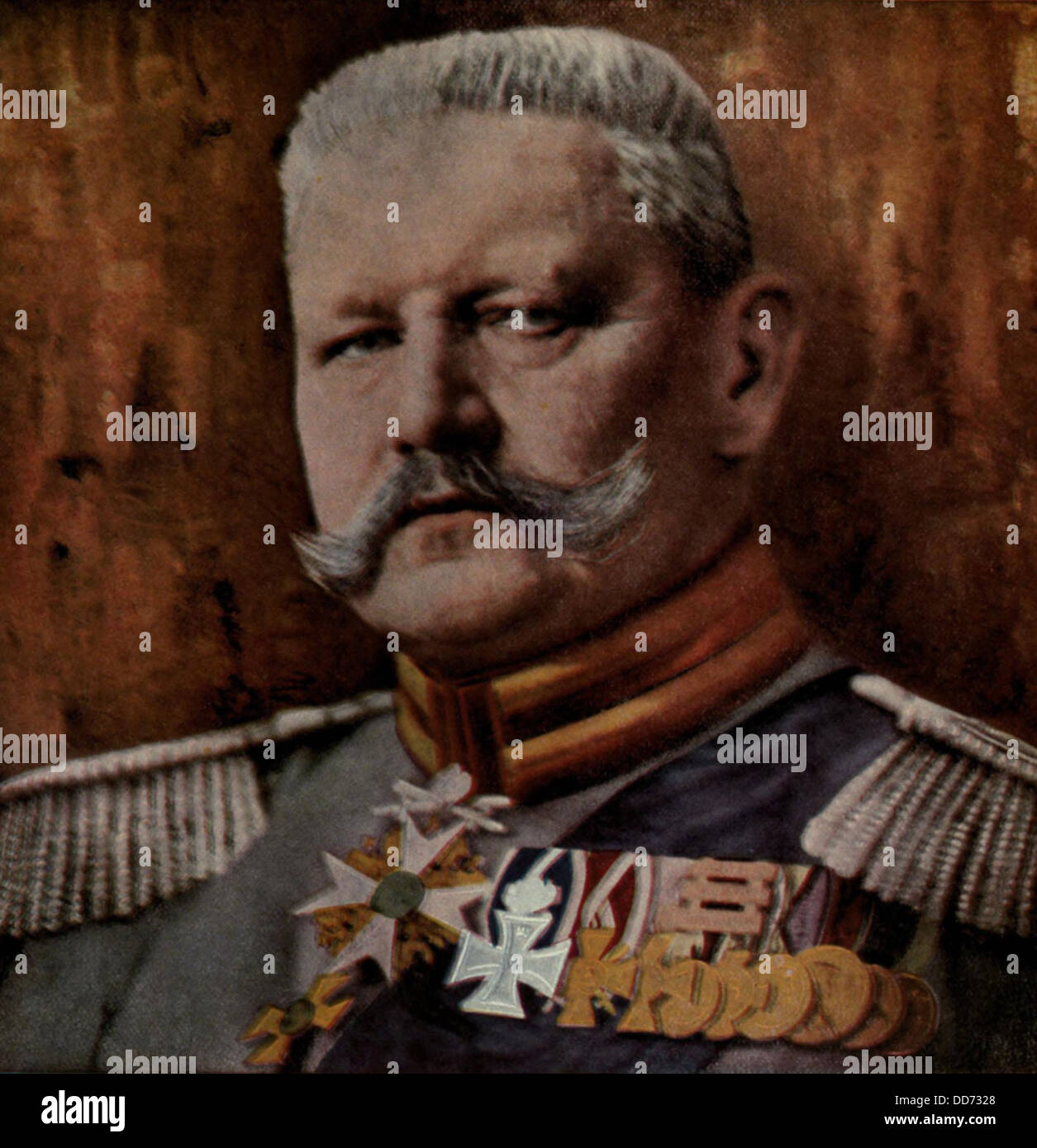 Field Marshall Paul von Hindenburg commanded German armies in East Prussia that defeated the Russians in Tannenberg in August Stock Photo