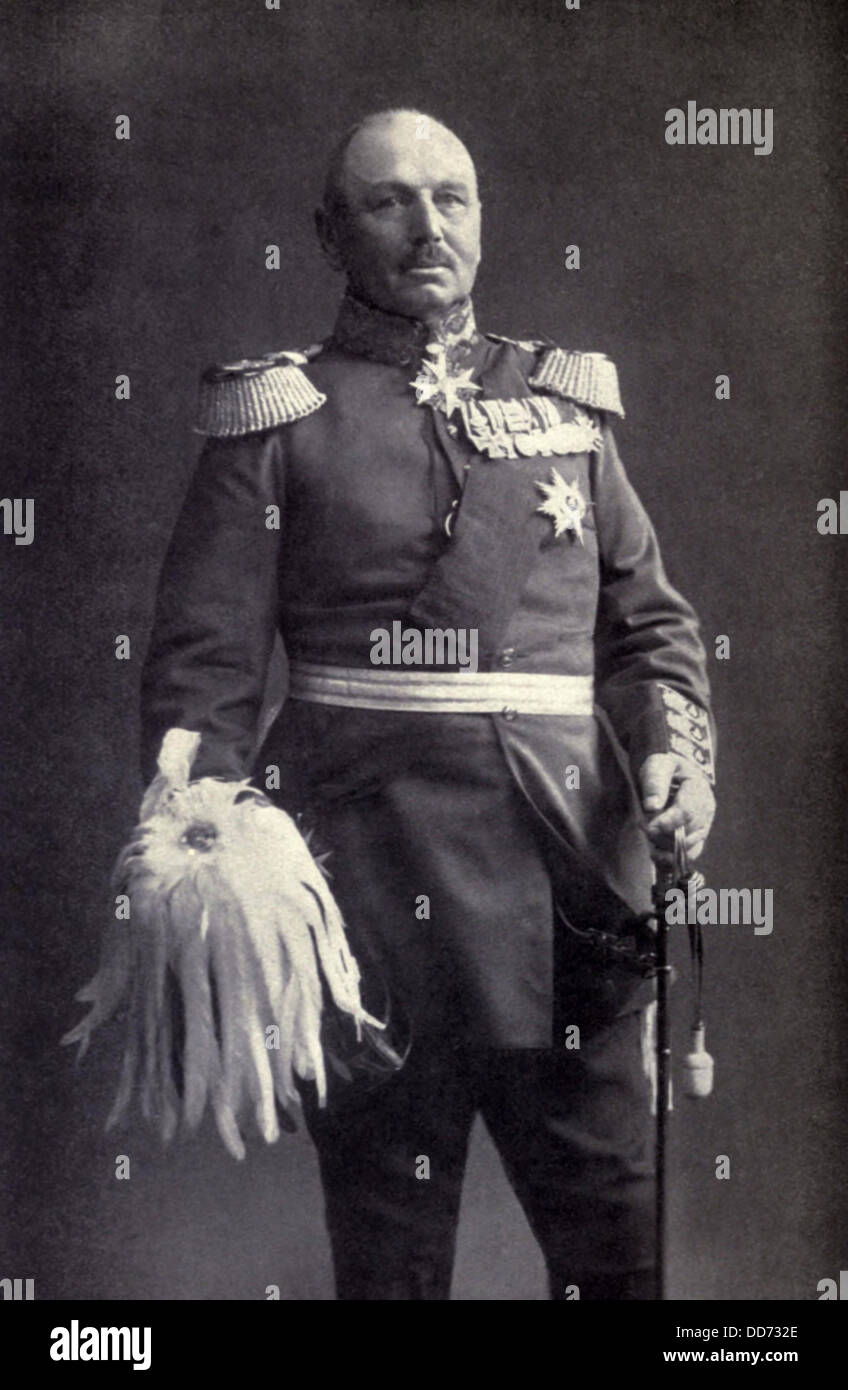 General Alexander von Kluck commanded the German First Army, in the 'Schieflen Plan' offensive against France in World War 1. Stock Photo