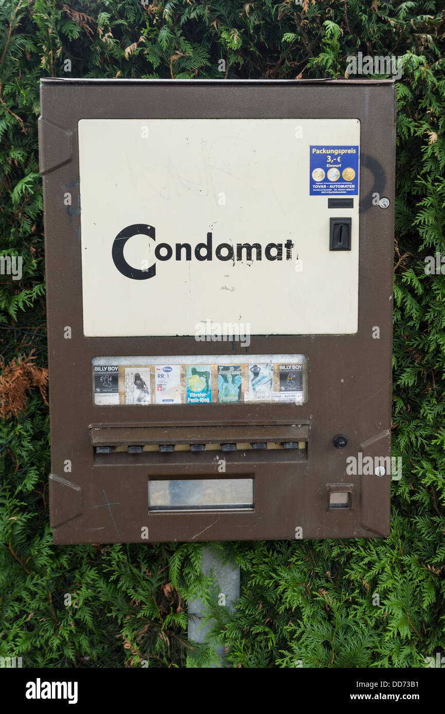Condom Vending Machine in Germany Stock Photo