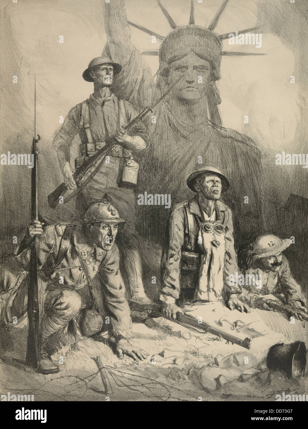 British and french soldier ww1 hi-res stock photography and images - Alamy