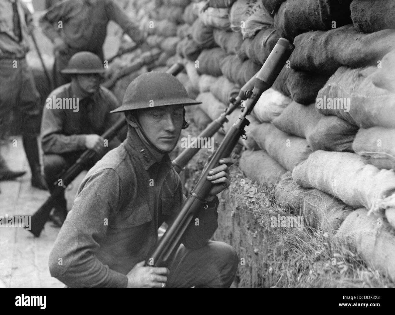 U.S. Army soldier, probably in training in 1917-18 near Washington, D.C. (BSLOC 2013 5 153) Stock Photo