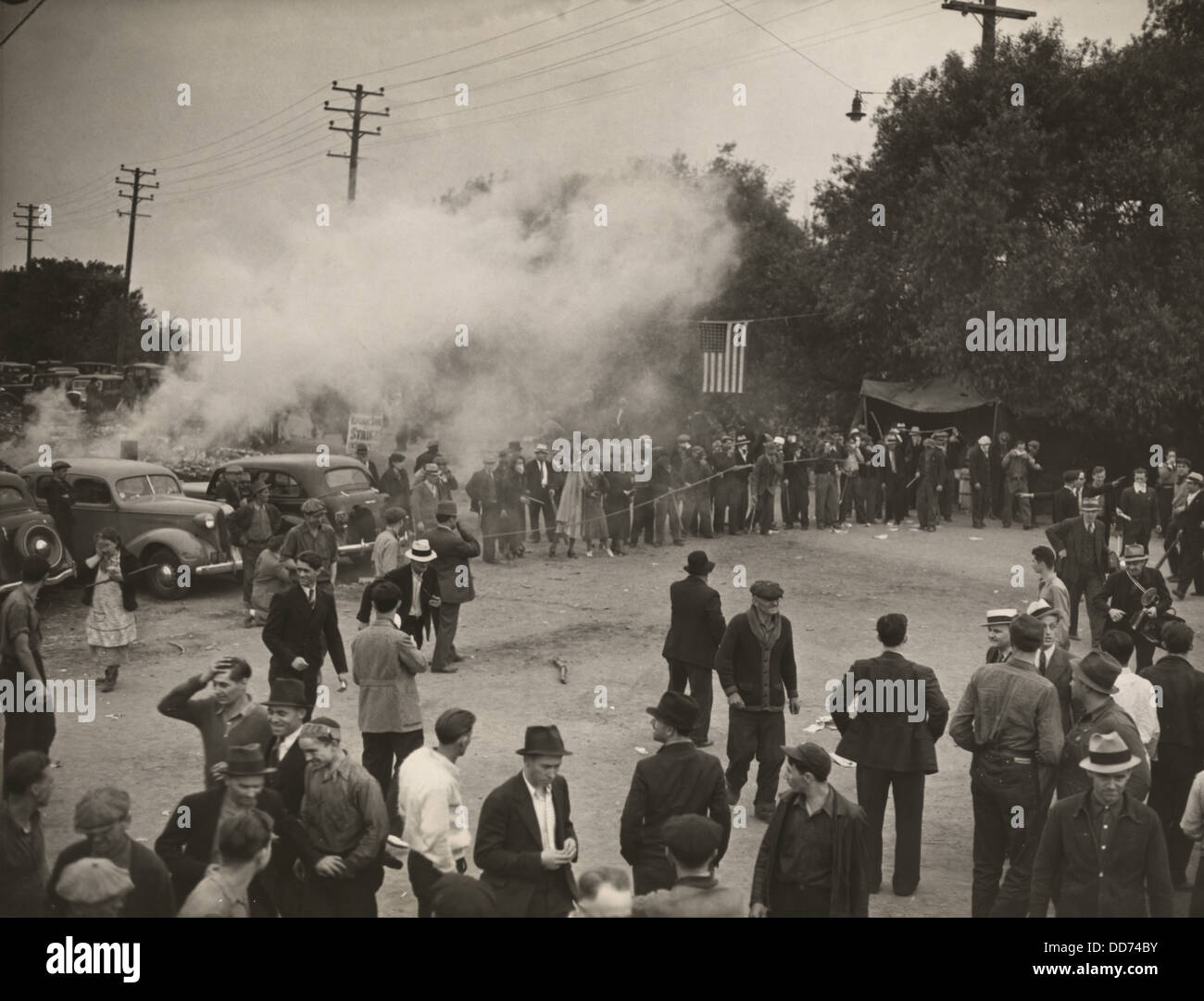 Labor violence in the steel industry. June 27, 1939. While U.S. Steel (Big Steel) accepted unionization, the rest of the Stock Photo