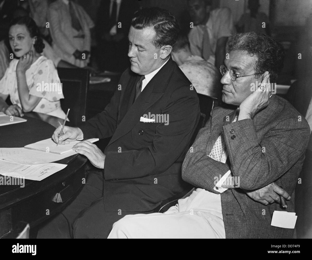 Thomas Corcoran (center) is grilled at a House rules investigation