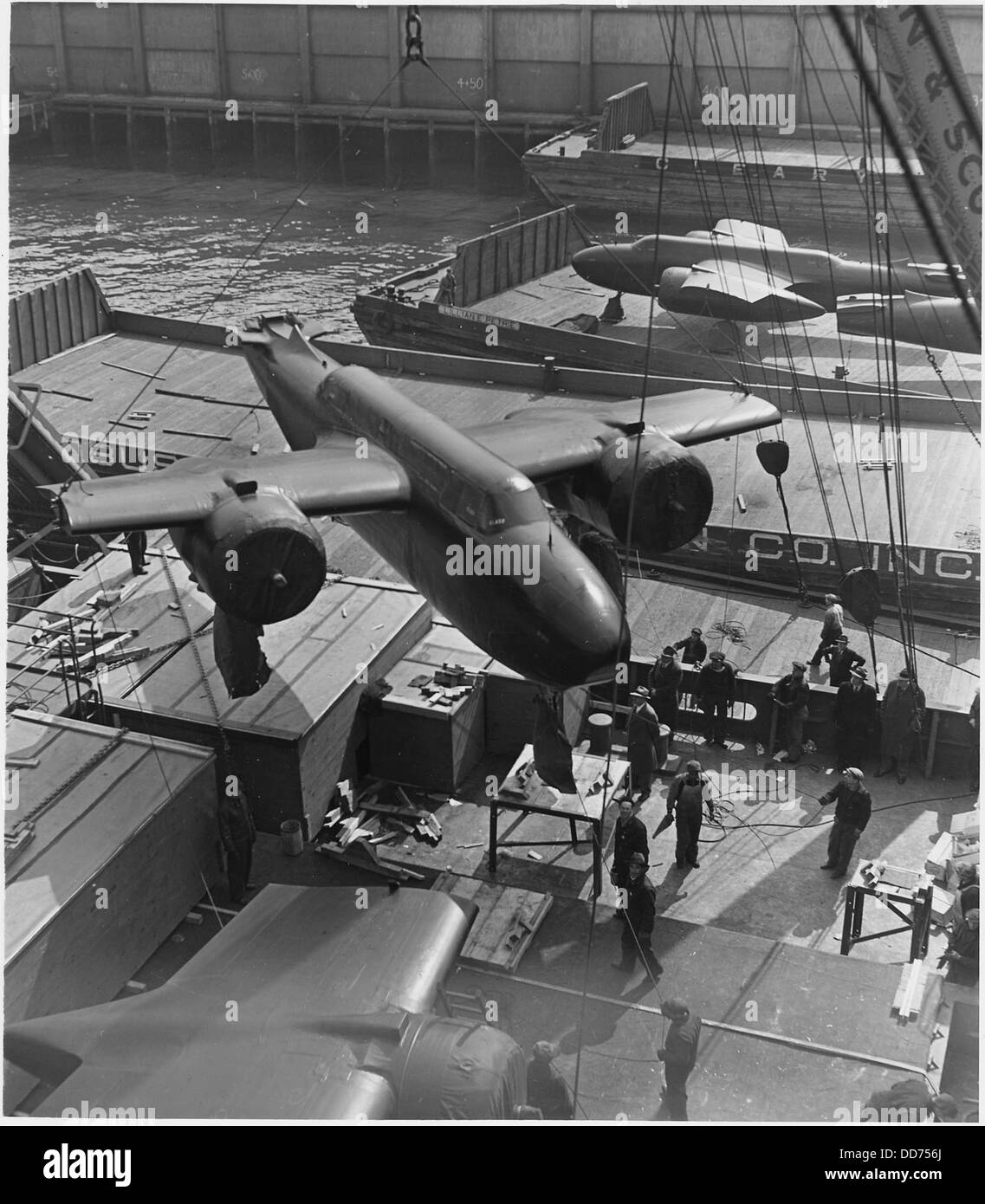 American twinengine bombers, provided by lendlease, are shown being