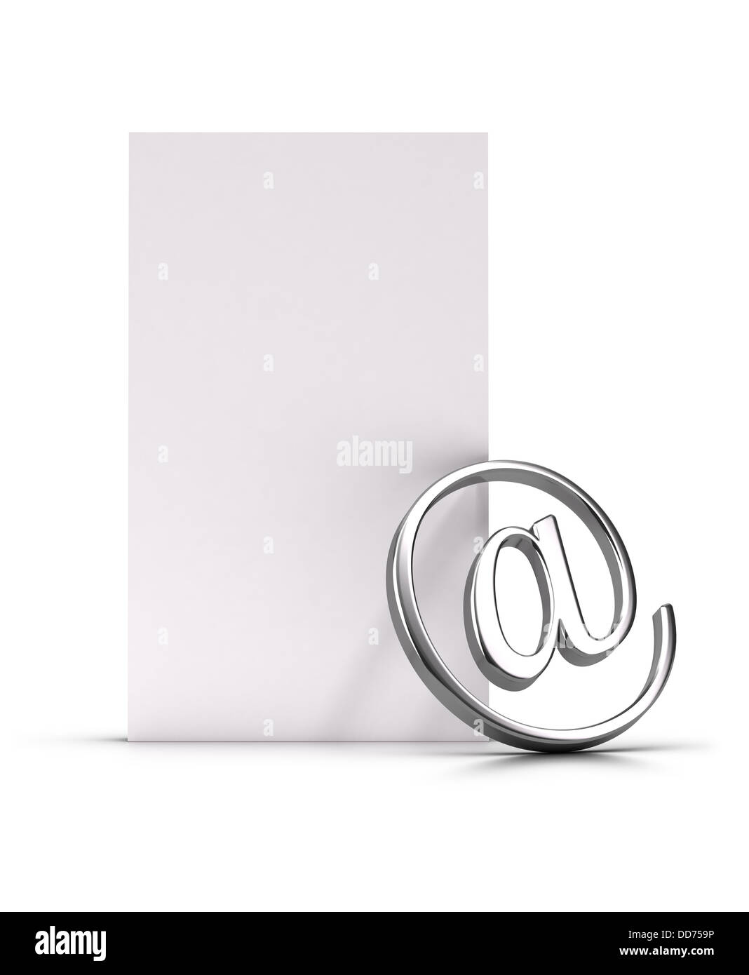 Email symbol over a vertical blank page, 3d illustration suitable for ...