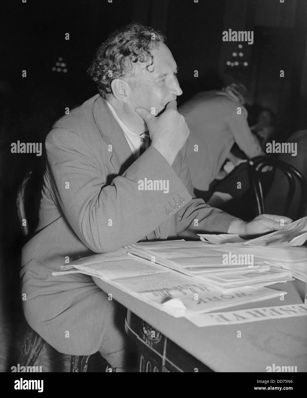 Columnist Heywood Broun, before HUAC in Aug. 22, 1938. The respected