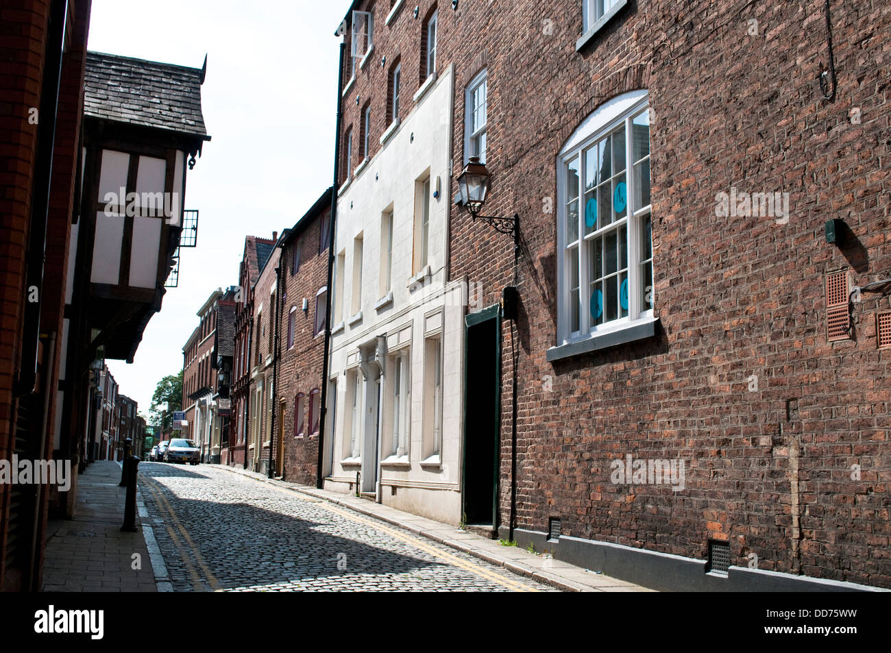 Posh houses, White Friars Street, Chester, Cheshire, UK Stock Photo Alamy
