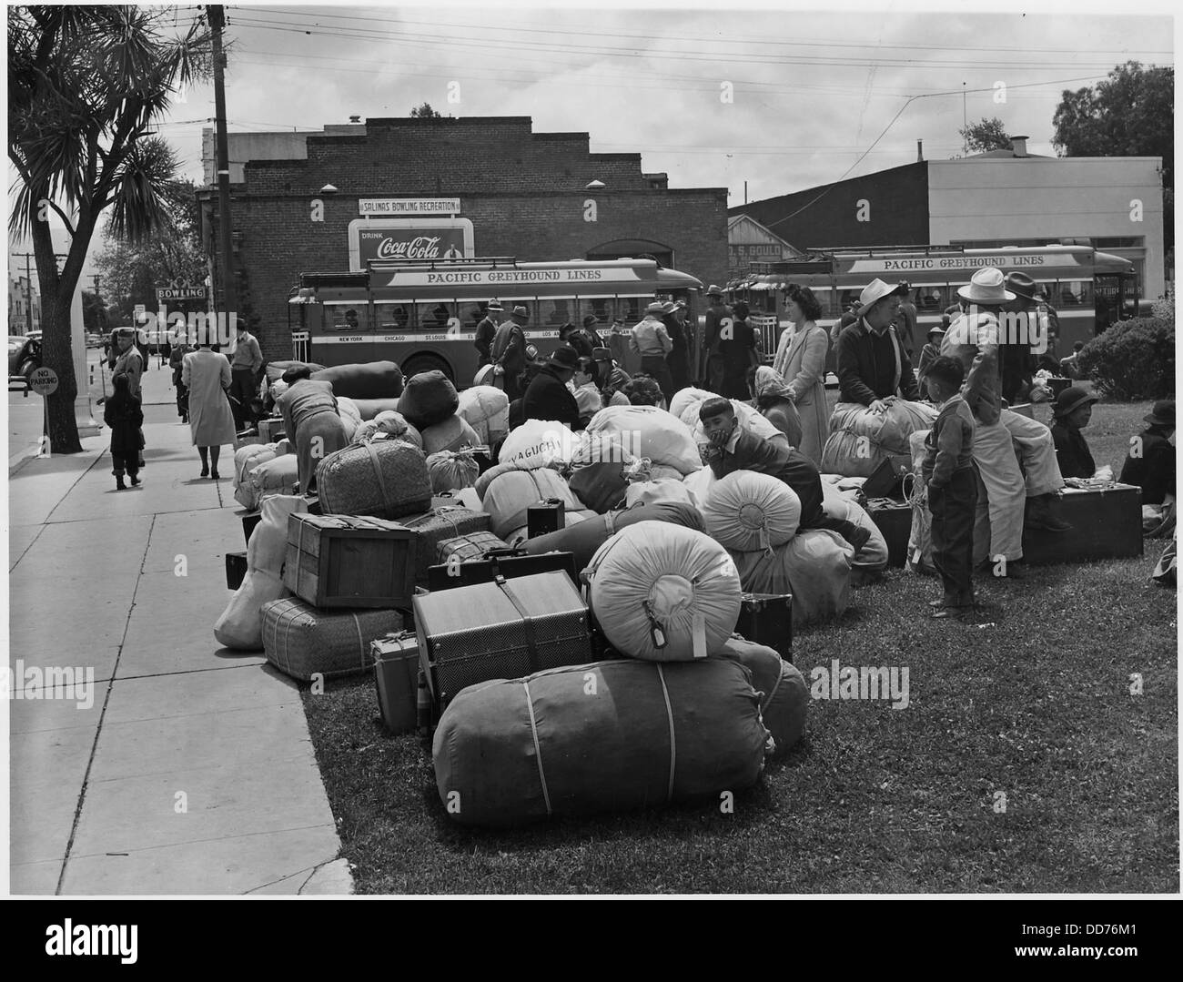 Baggage of Japanese during Relocation 195539 Stock Photo Alamy
