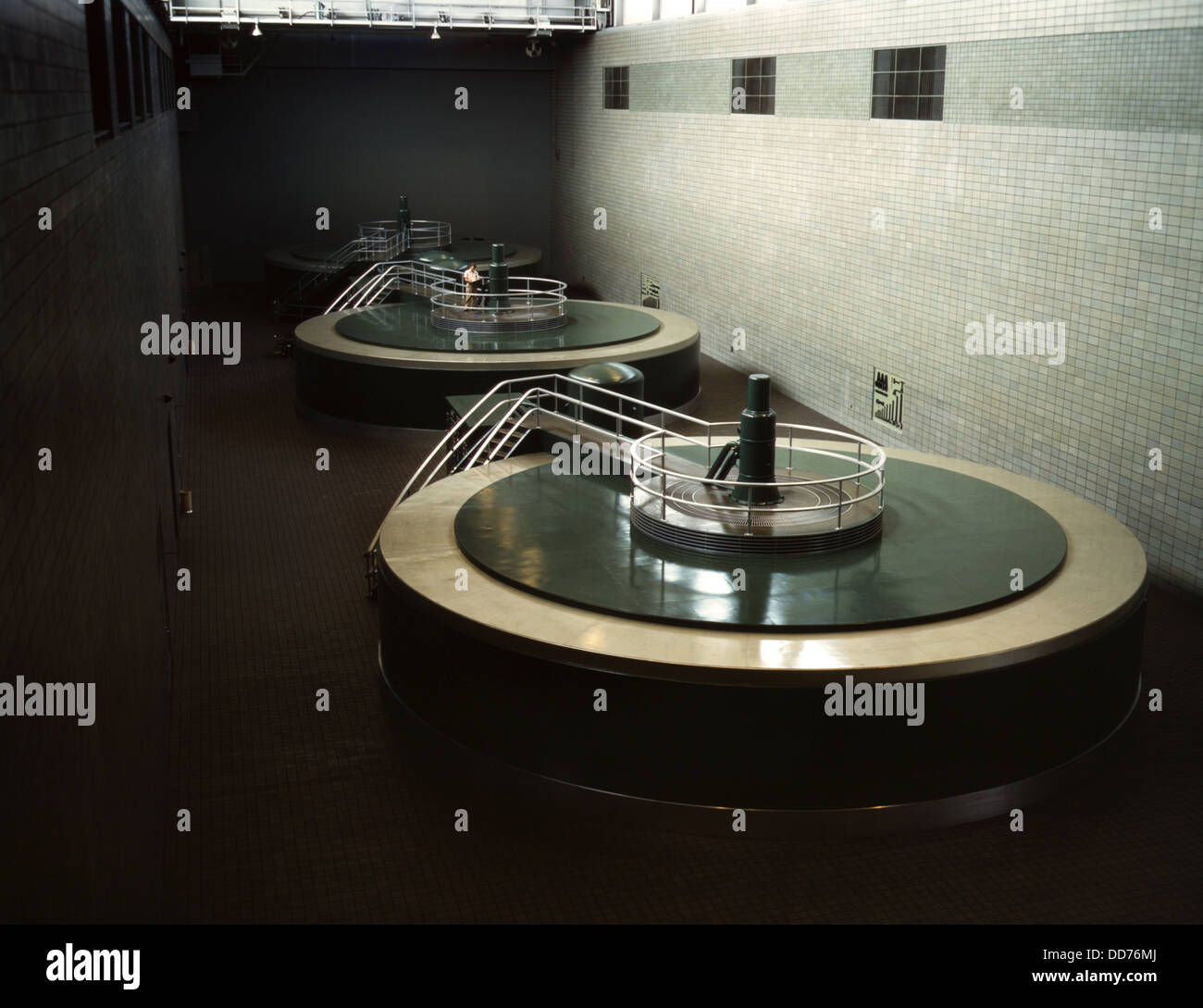 Chickamauga Dam turbine generators in 1942. It was one of the many TVA