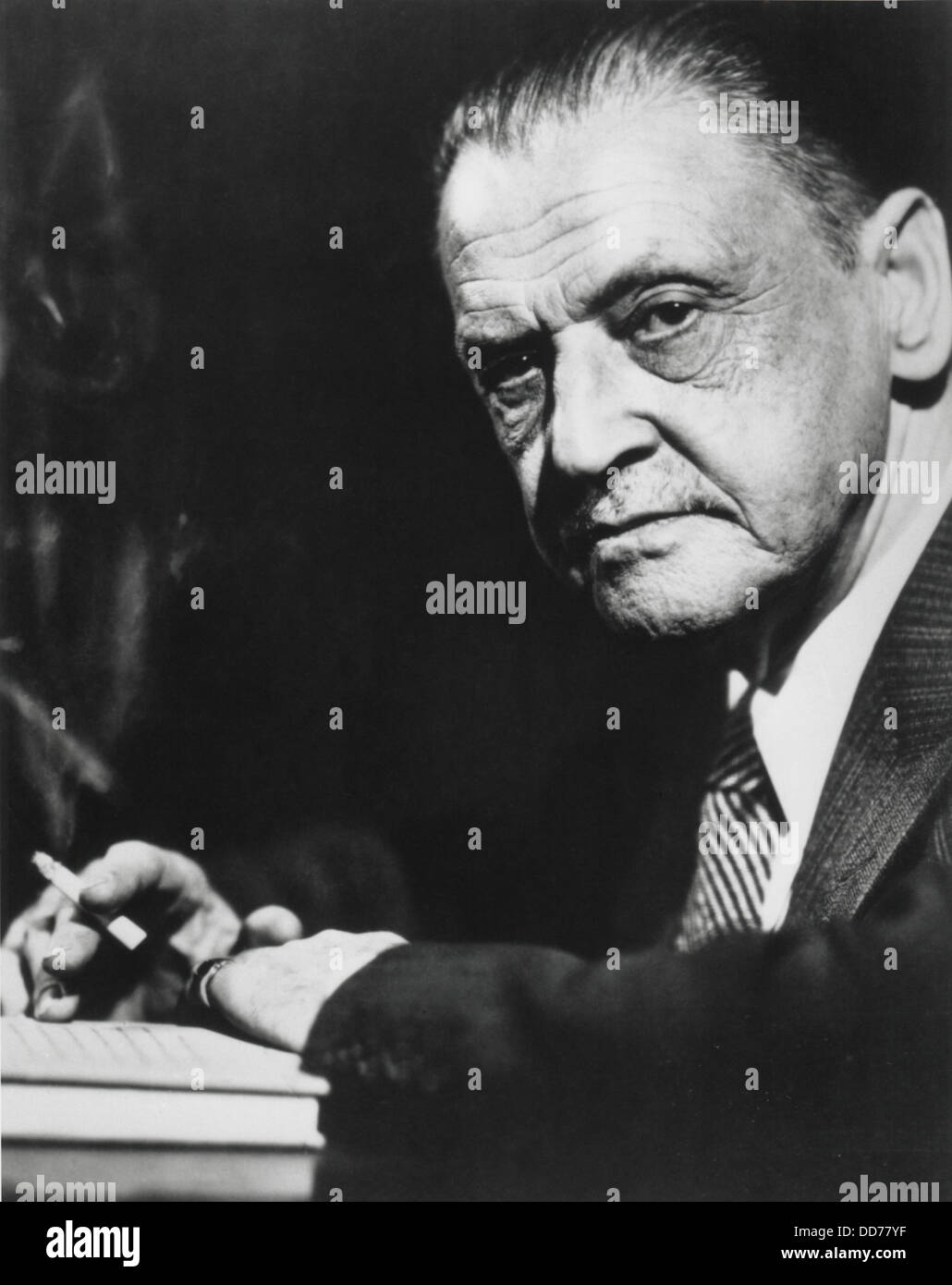 W. Somerset Maugham, English novelist, playwright, and short story writer, ca. 1940. Among the many films based on his work Stock Photo