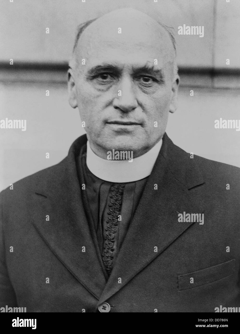 John Augustine Ryan, a Catholic moral theologian, ca. 1930. He promoted social reforms, many of which were incorporated in the Stock Photo