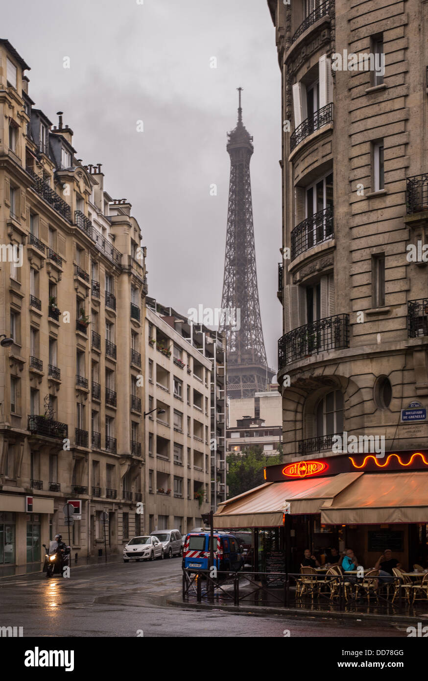 Paris under the rain. Stock Photo