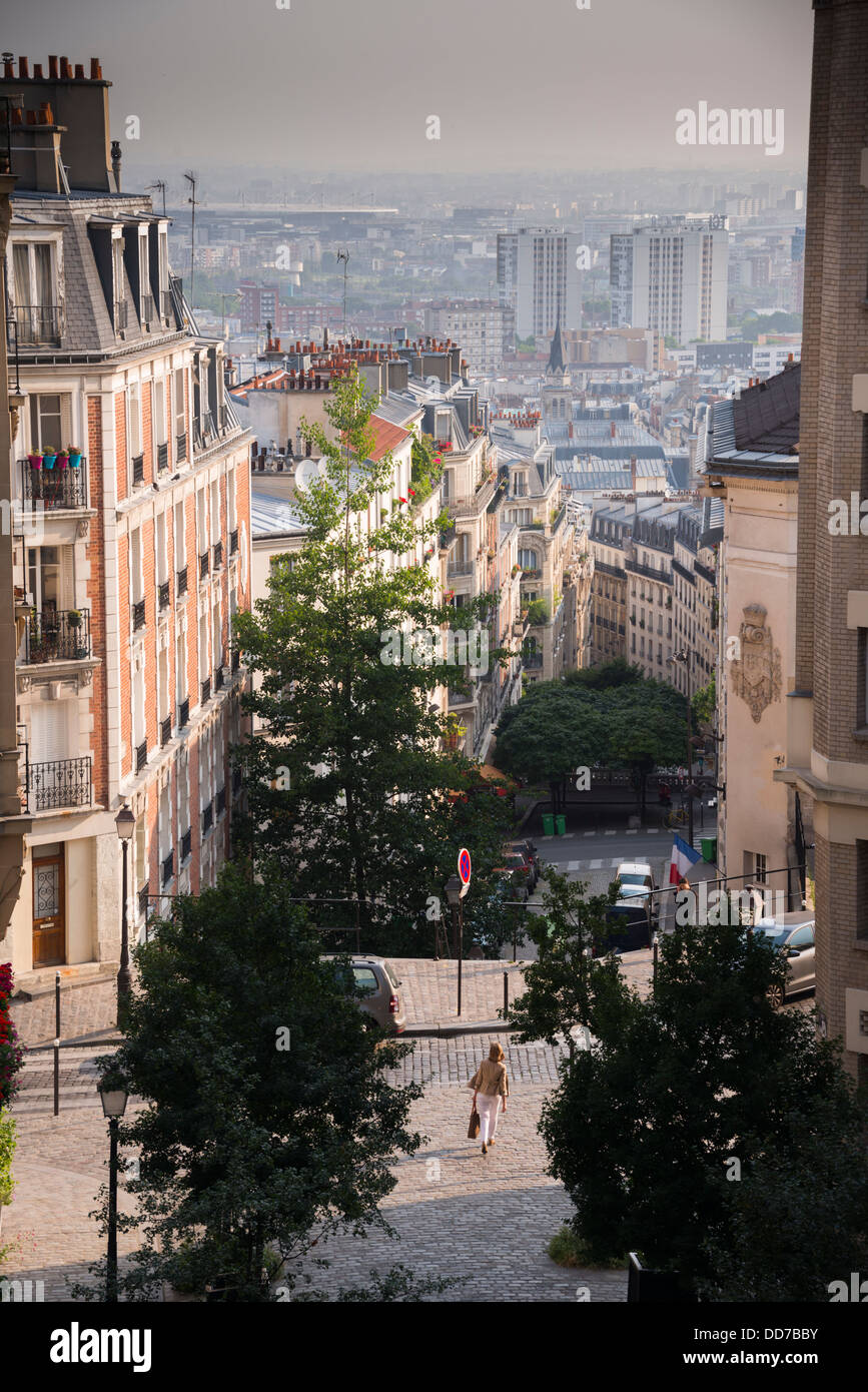 Rooftops of Paris from Montmartre hill Stock Photo