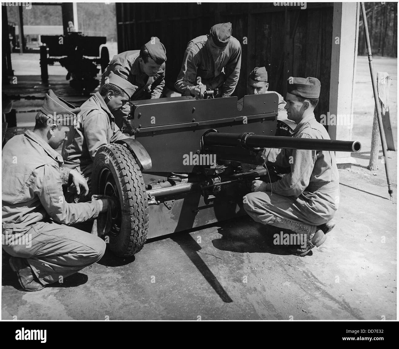 Crew of 37mm. antitank gun, in training at Fort Benning,