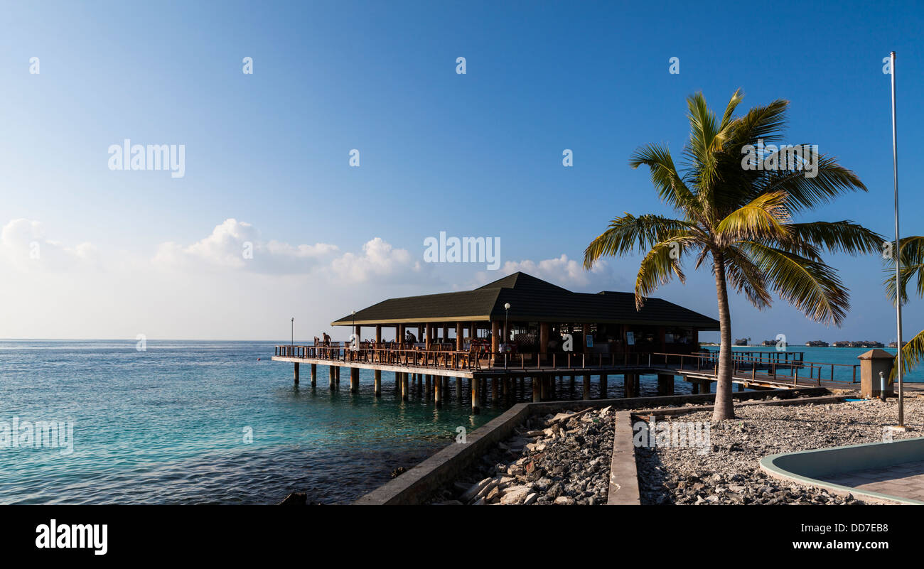 Asia, Bar and restaurant on Paradise Island Stock Photo