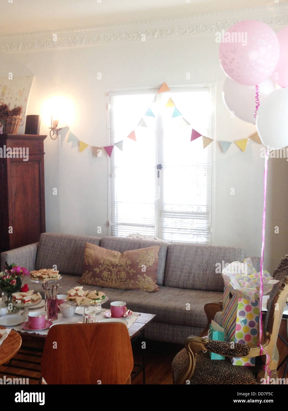 living room baby shower