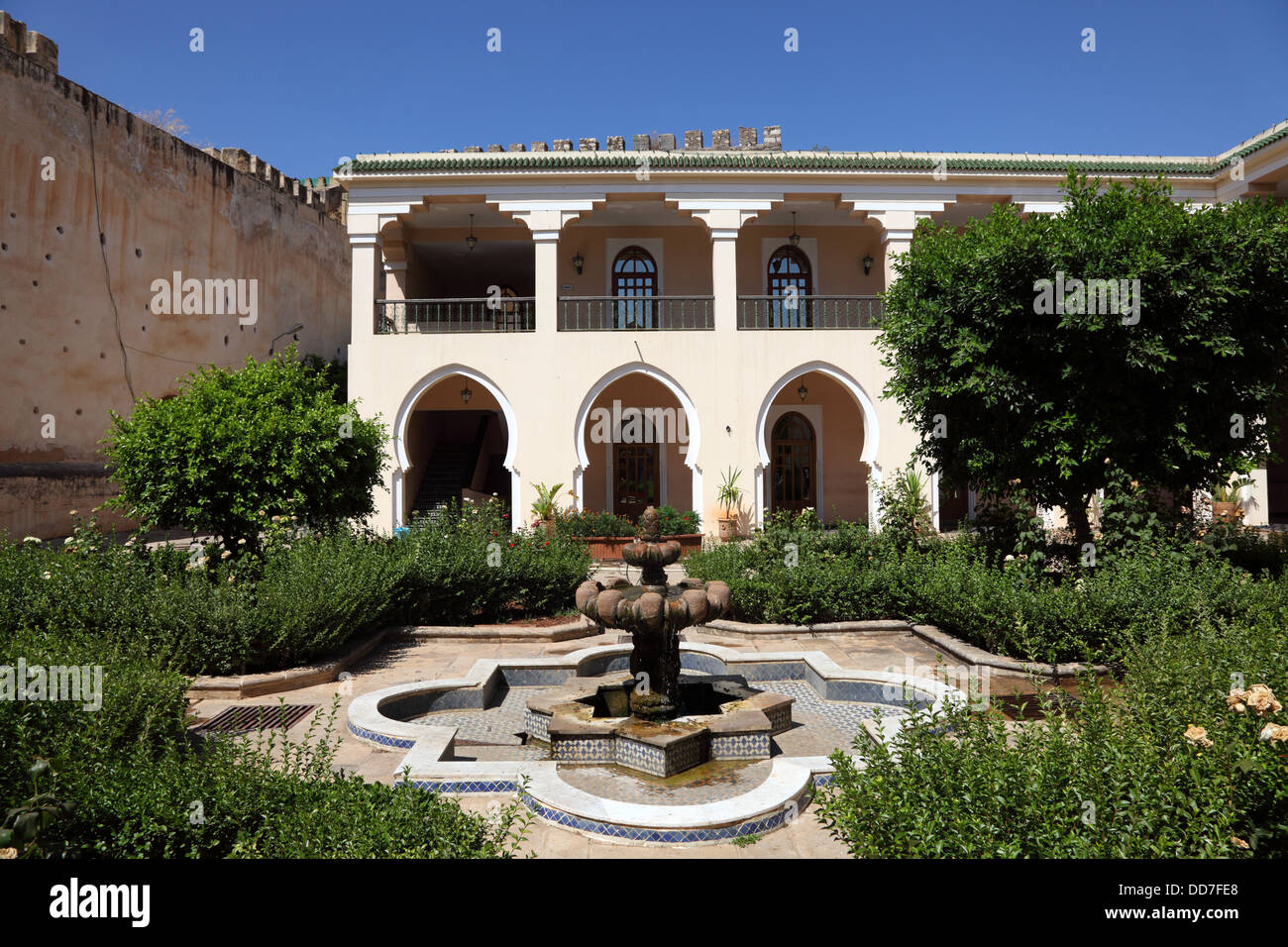 Inner courtyard (Riad) in Meknes, Morocco, North Africa Stock Photo - Alamy