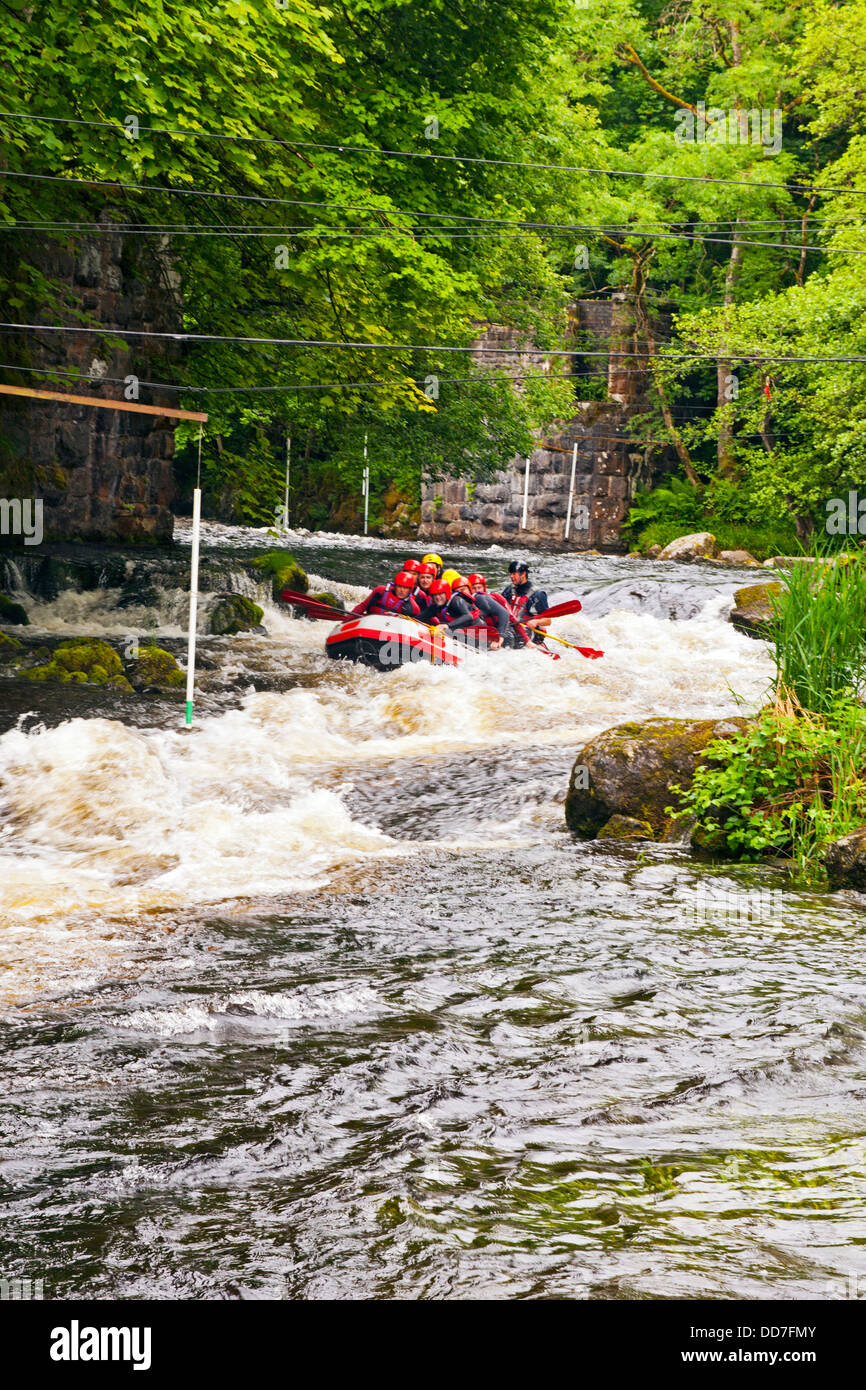 White Water Rafting at the National White Water Centre Bala Stock Photo Alamy