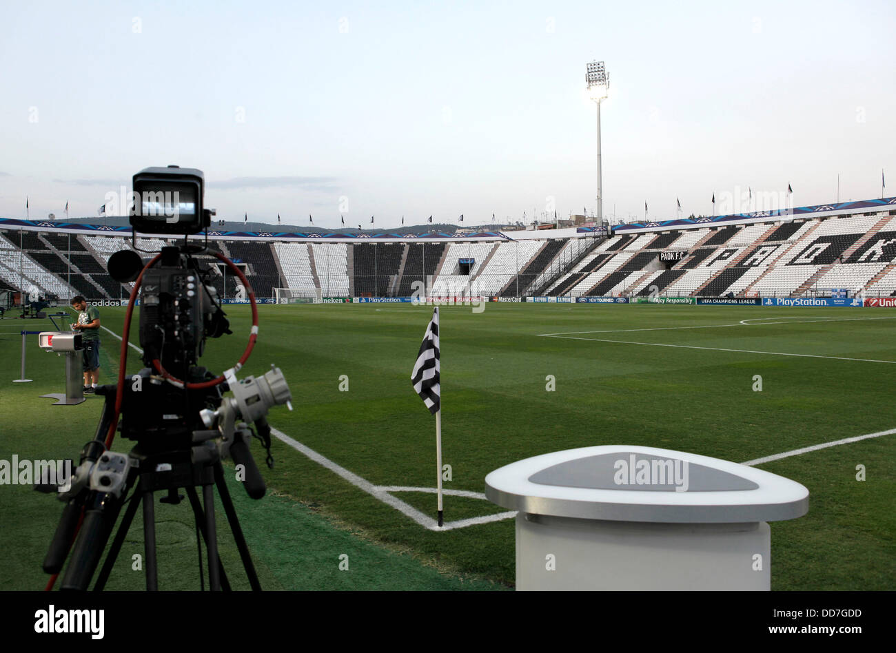 Thessaloniki, Greece. 27th Aug, 2013. Toumbas Stadium before the Champions  League 2nd leg Qualifier between Paok Salonika and Schalke. Credit: Action  Plus Sports/Alamy Live News Stock Photo - Alamy