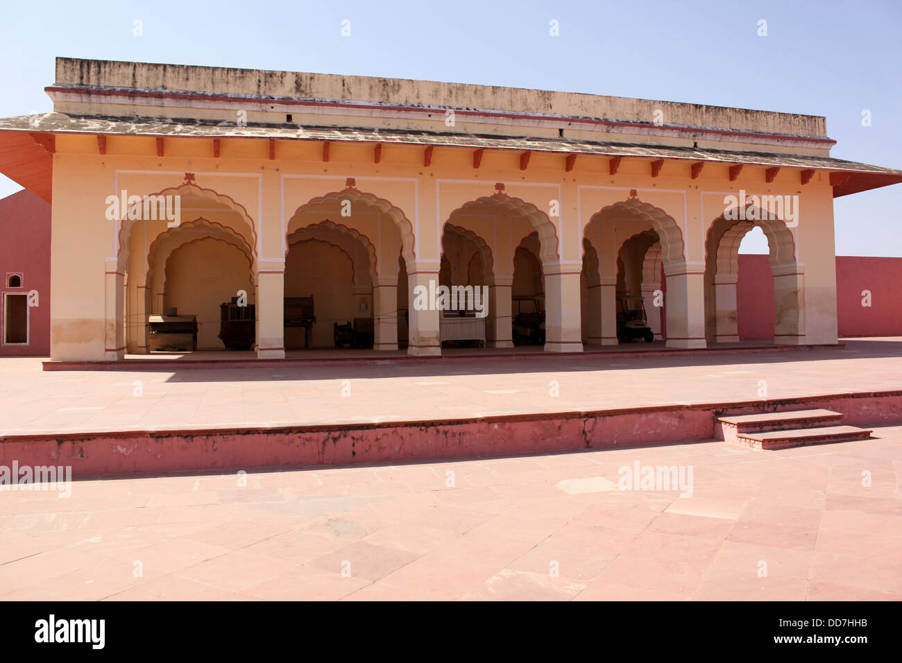 Central courtyard in Jaigarh Fort  Jaipur Rajasthan India Stock Photo