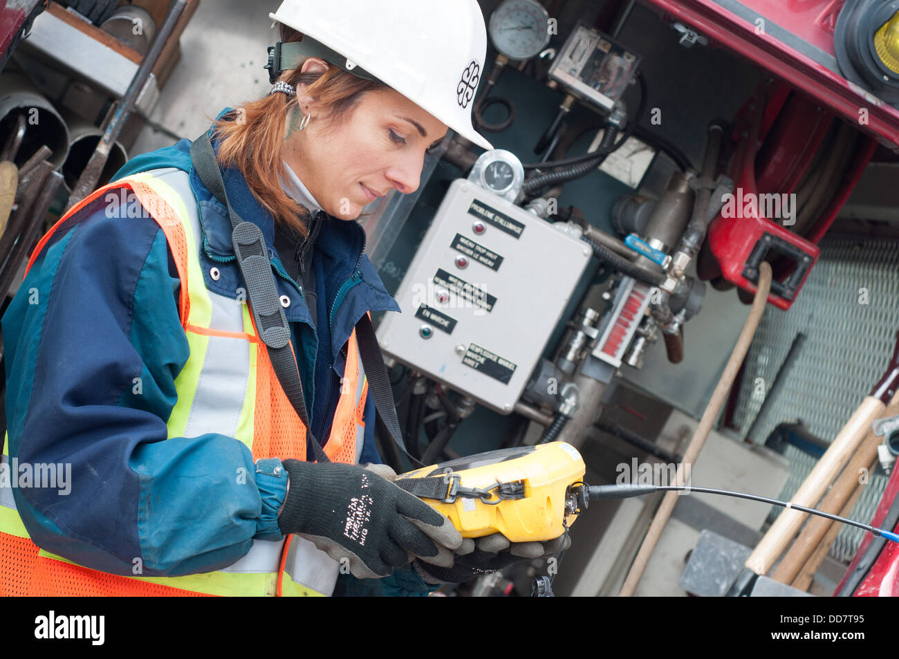 Specialist in detection of water leaks Stock Photo Alamy