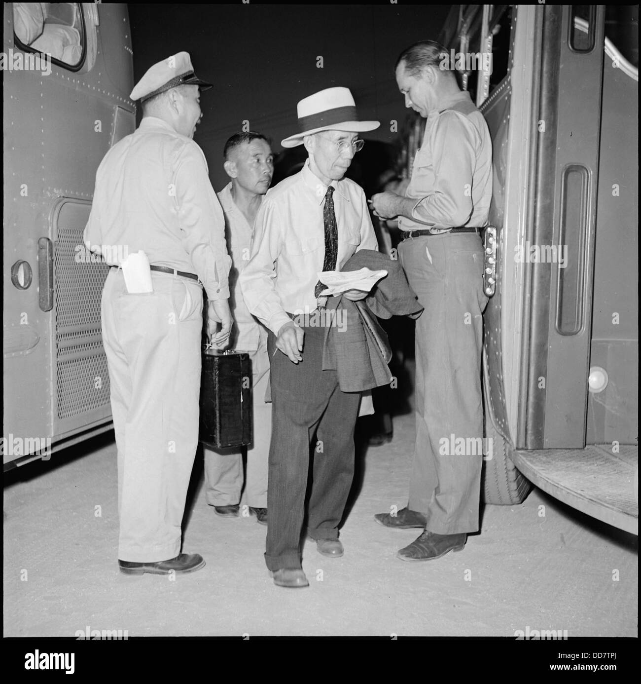 Gila River Relocation Center, Rivers, Arizona. After final checkings