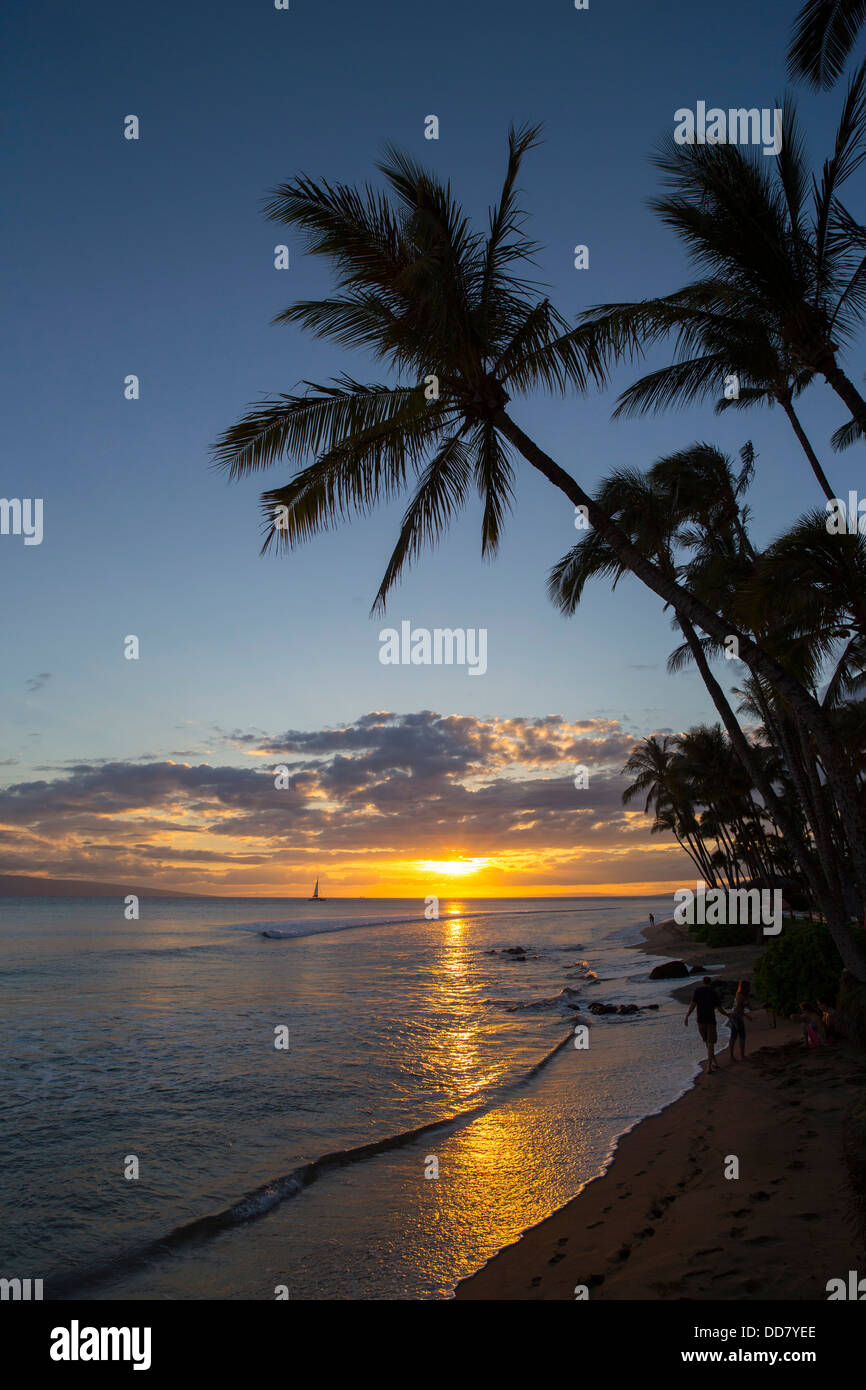 Kaanapali sunset maui hawaii hi-res stock photography and images - Alamy