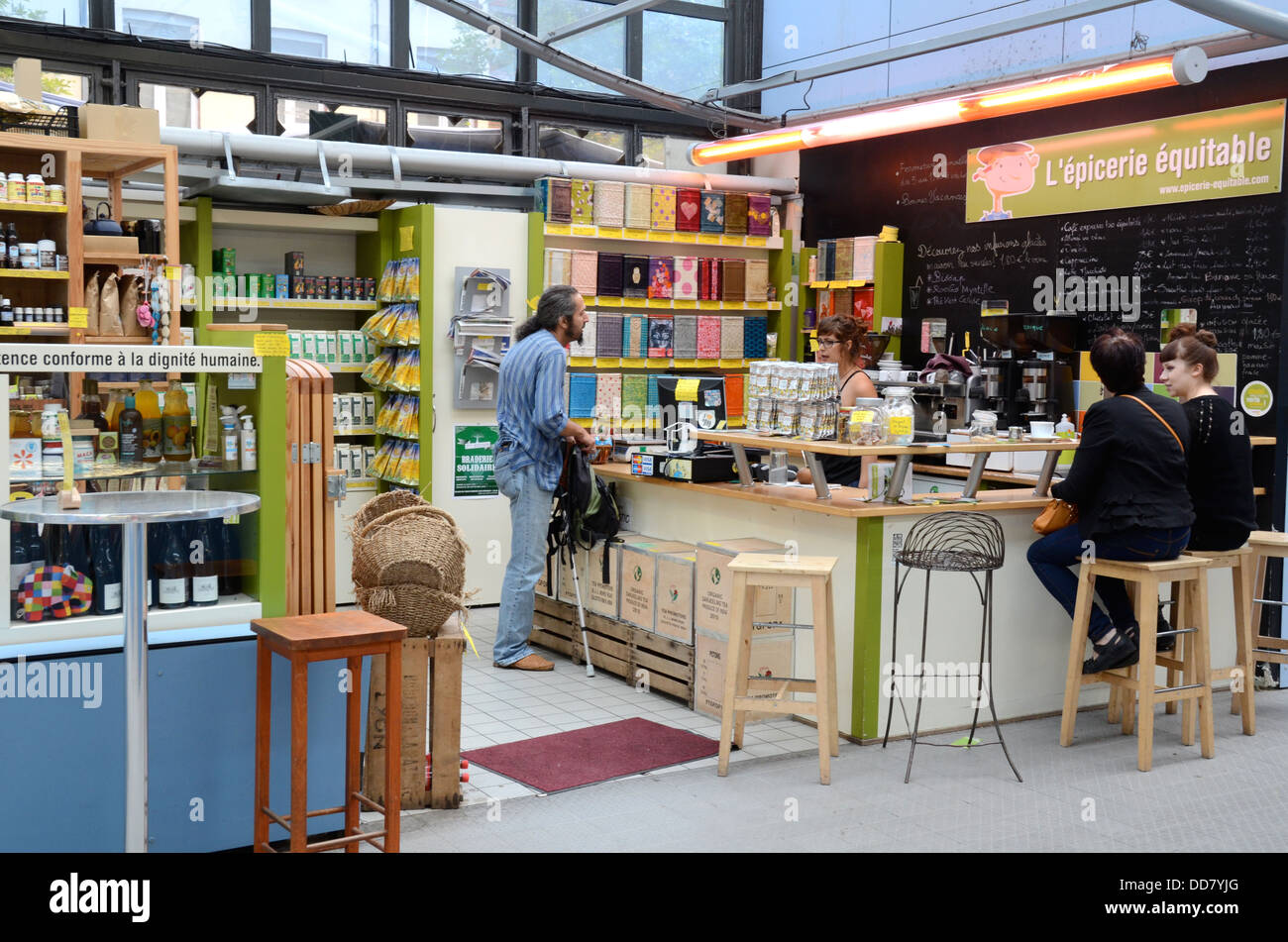 Indoor market, Wazemmes, Lille, France Stock Photo