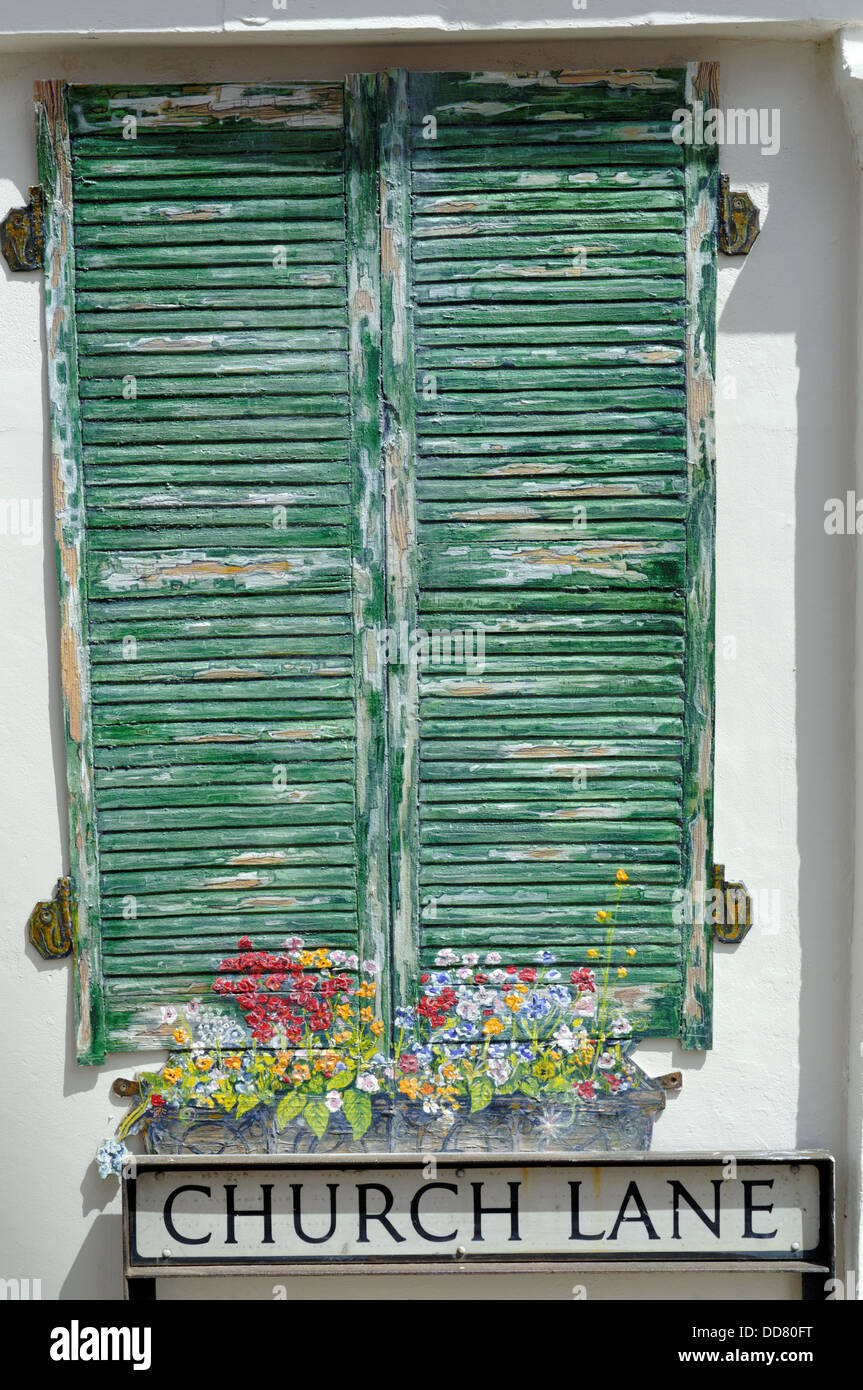 Street Art, Church Lane, Ryde, Isle of Wight, England, UK Stock Photo
