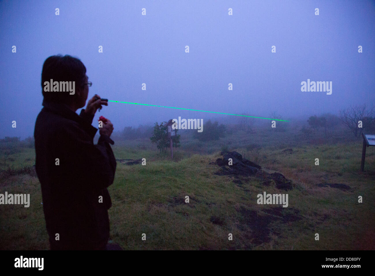 Laser Light pointer, The Big Island of Hawaii Stock Photo Alamy