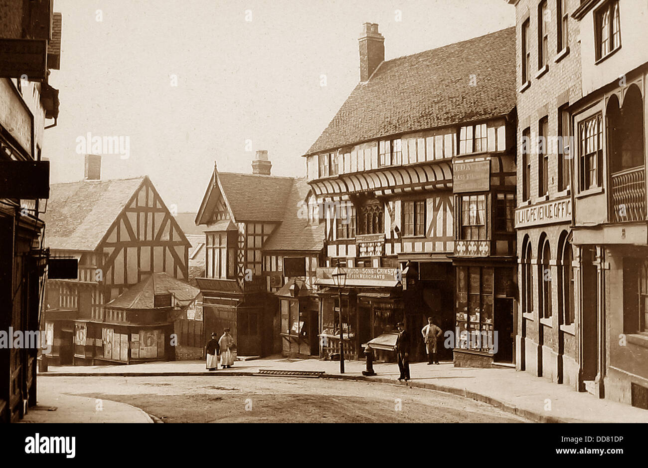 Shrewsbury Wyle Cop Victorian period Stock Photo