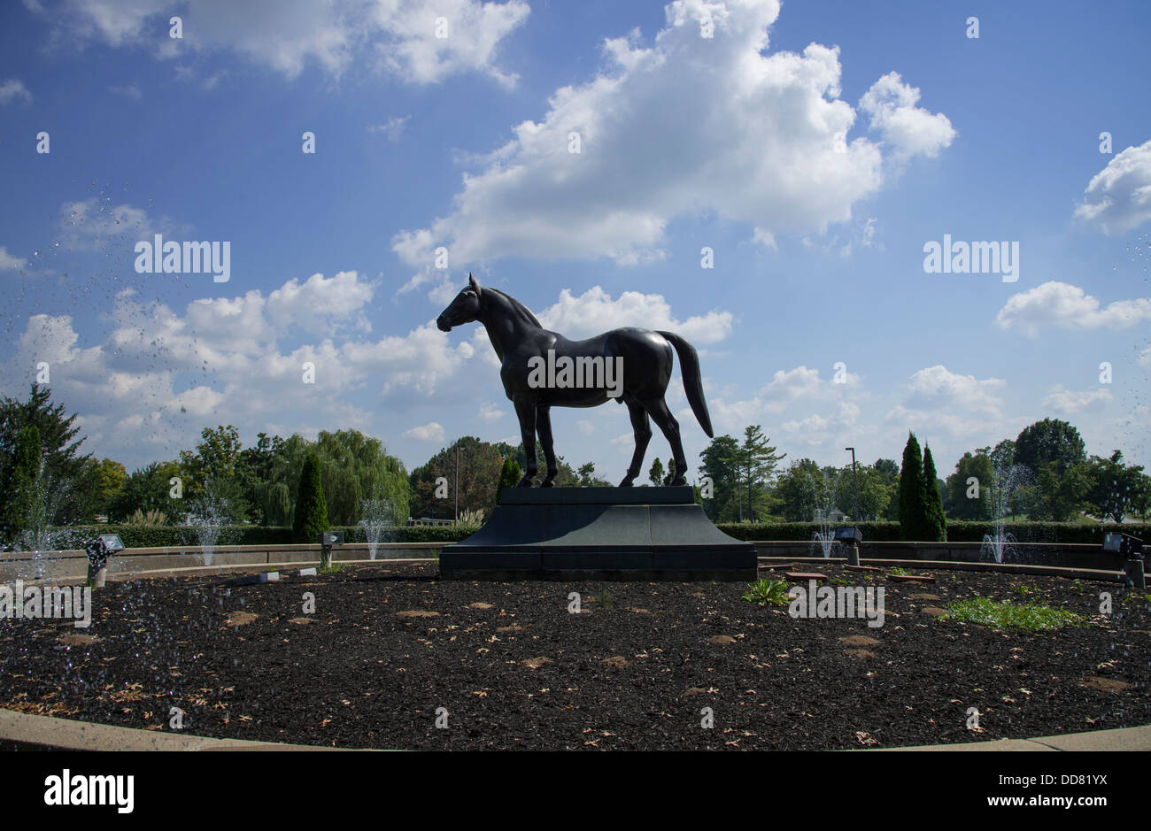 Man O War Memorial Statue, Lexington, Kentucky USA Stock Photo