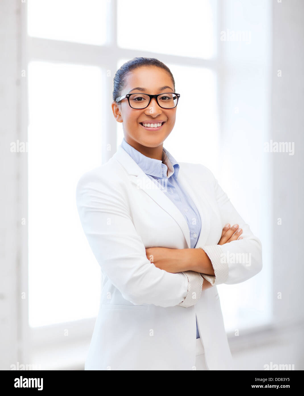 african businesswoman in office Stock Photo - Alamy