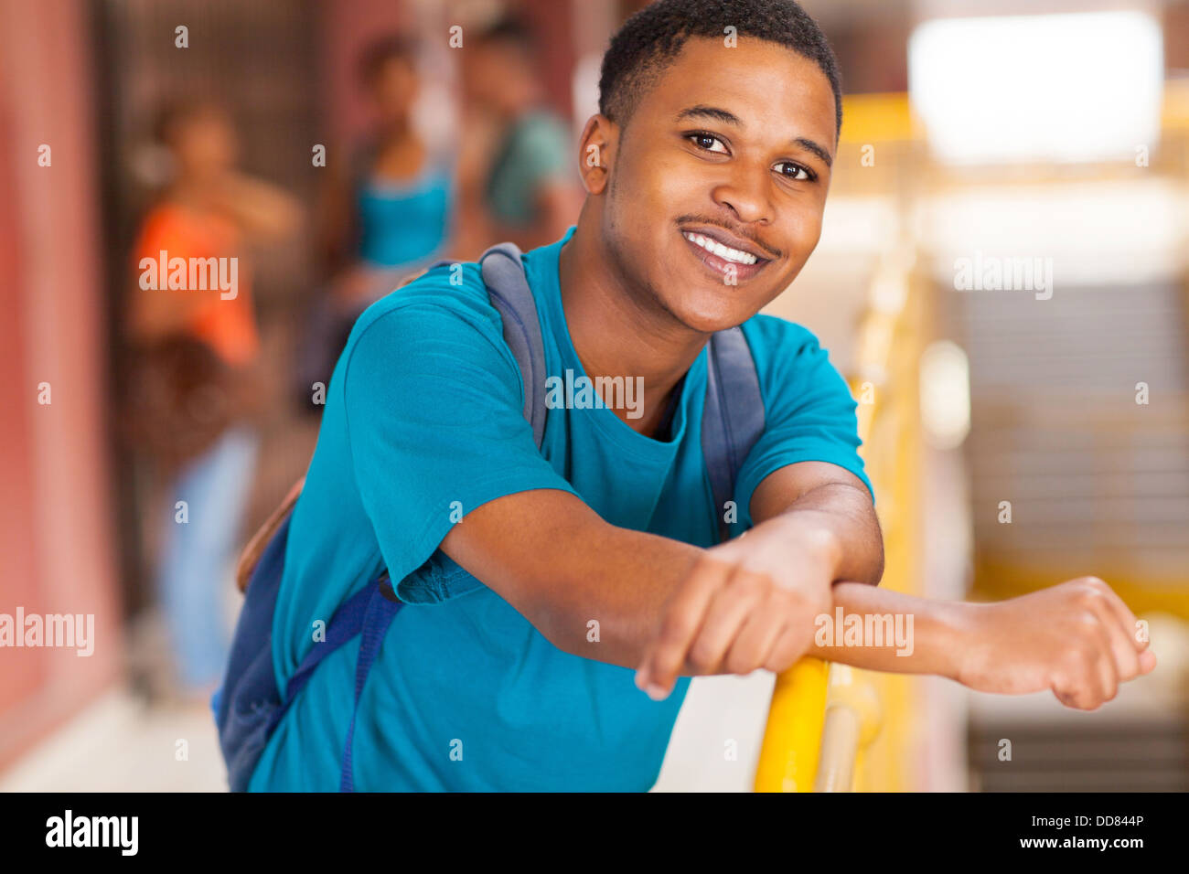 happy African college student portrait Stock Photo