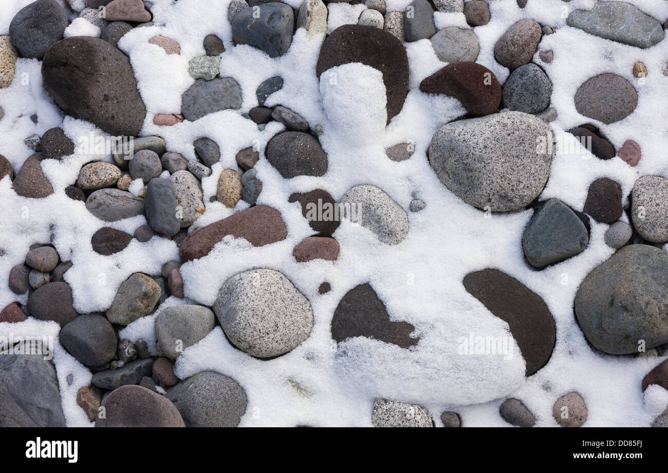 Snow and rocks, Mt. Rainier National Park, Washington, USA Stock Photo ...