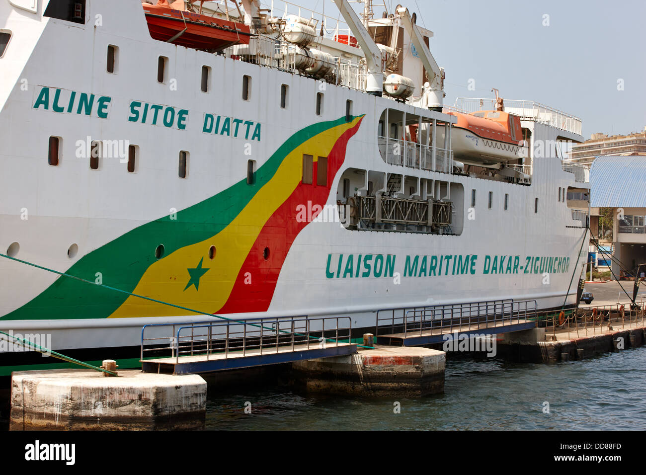 Dakar-Ziguinchor Ferry, Ferry Port, Dakar, Senegal, Africa Stock Photo