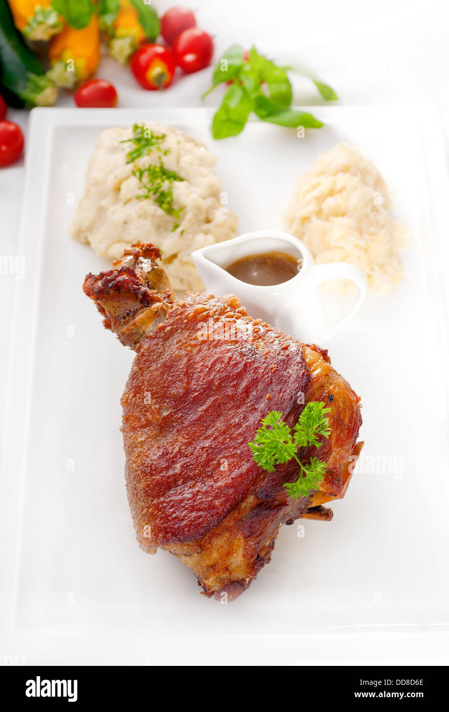original German BBQ pork knuckle Stock Photo Alamy