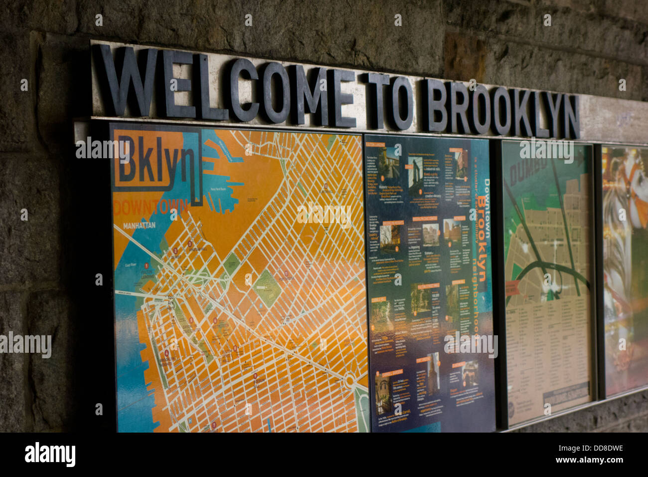 welcome to Brooklyn sign Stock Photo