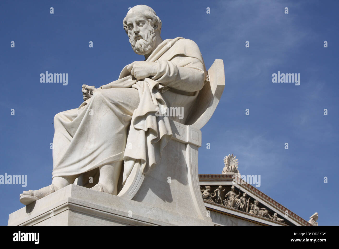 Ancient Greek philosopher Plato in Athens, Greece Stock Photo