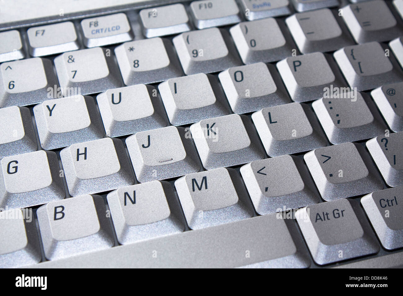 Silver keyboard. Stock Photo