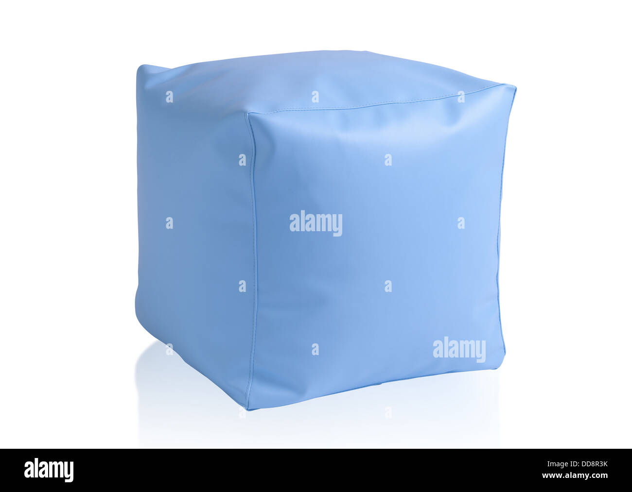 Soft leather stool isolated on white background Stock Photo