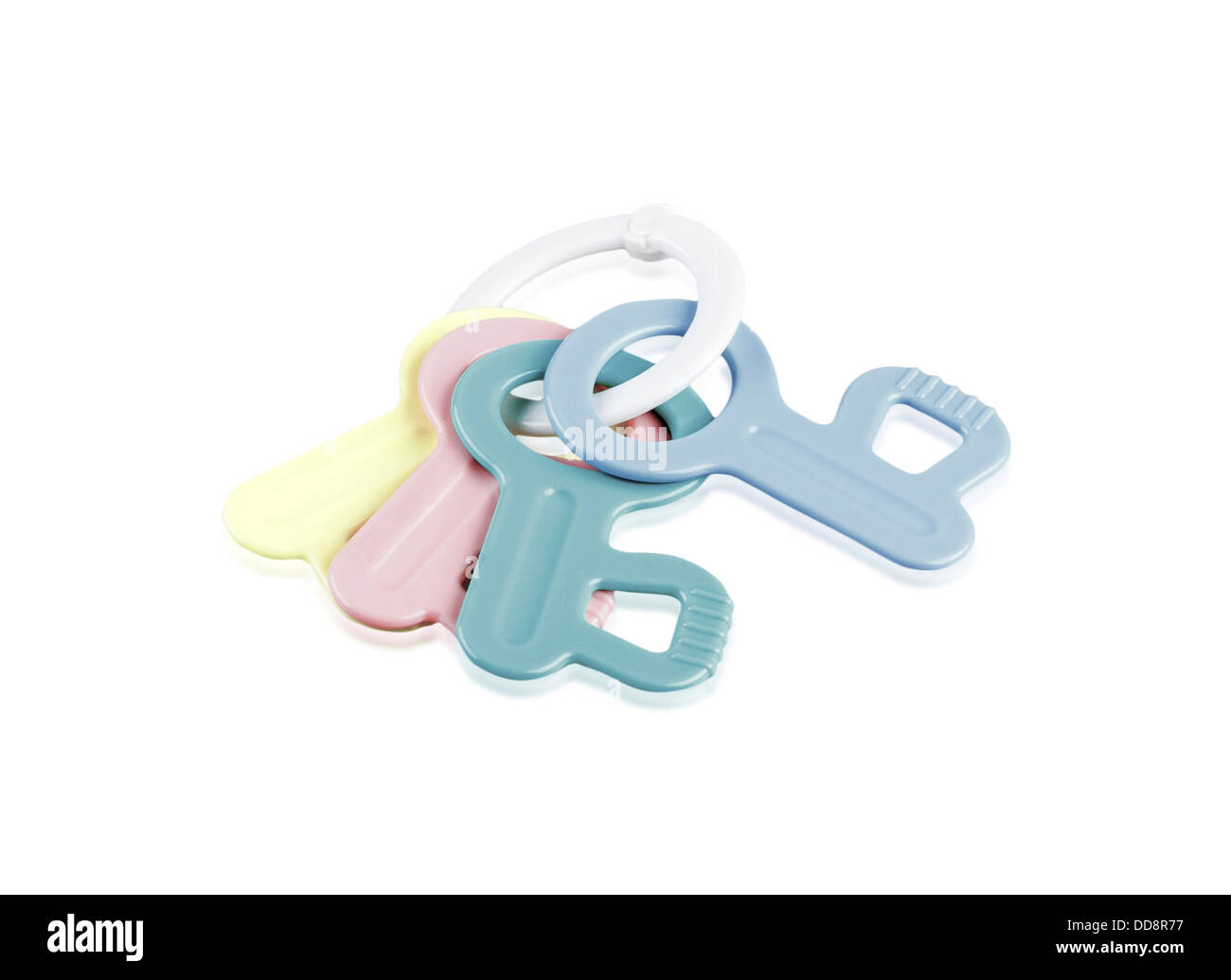 Toys for teething, keys on the ring Stock Photo