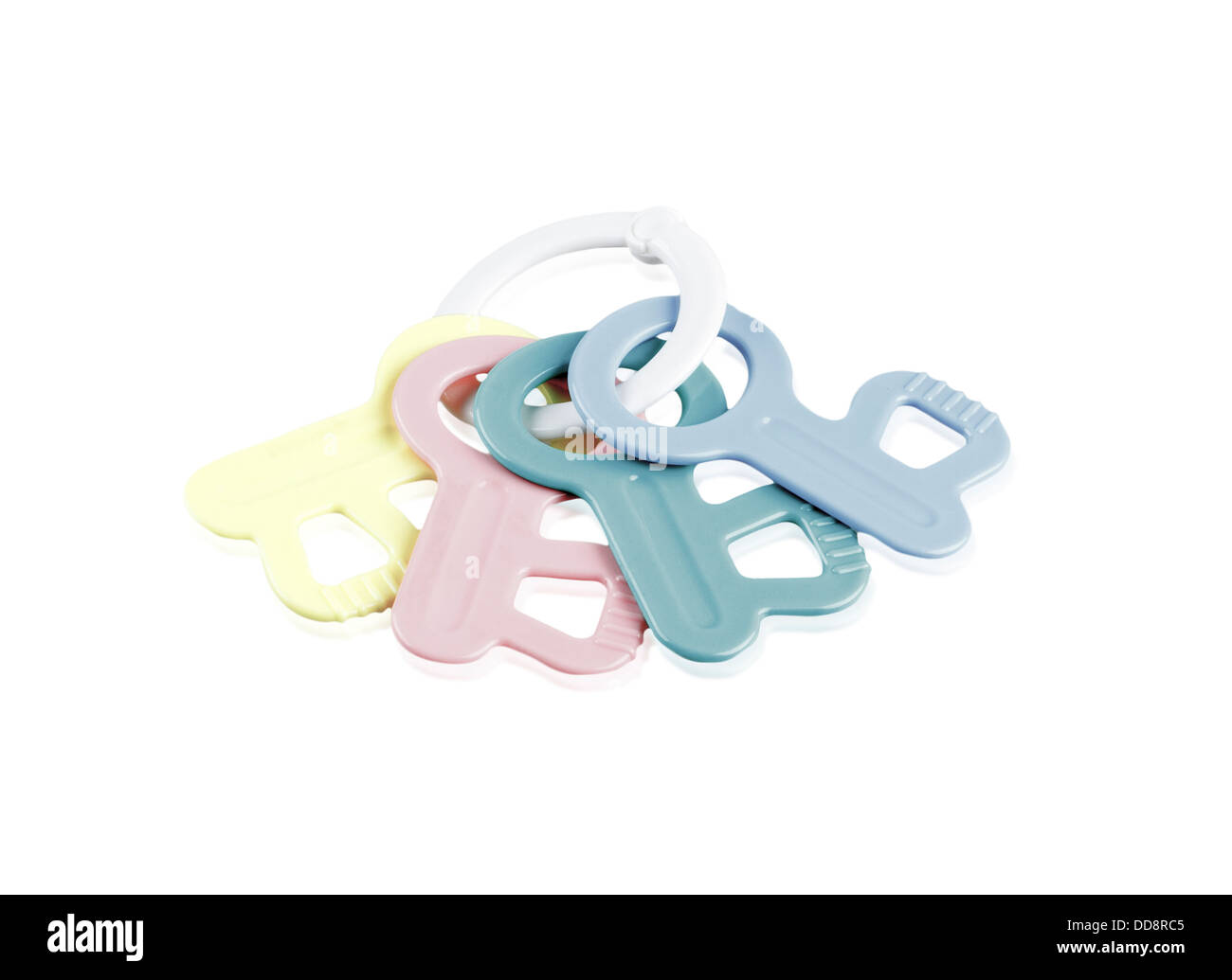 baby toy for teething, keys on the ring Stock Photo
