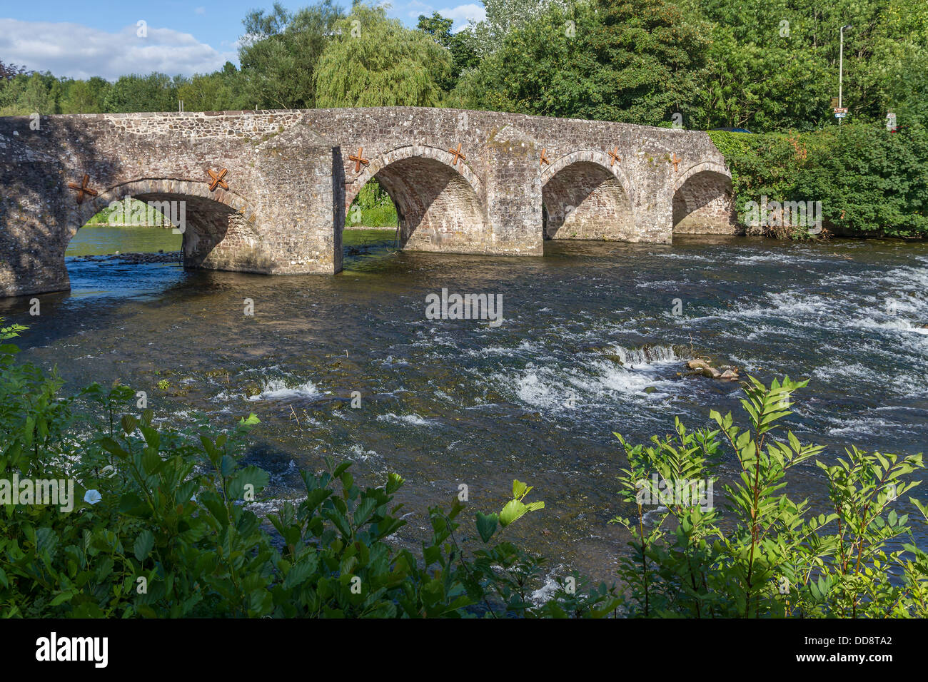 England Devon, Bickleigh, old bridge & River Exe Stock Photo Alamy