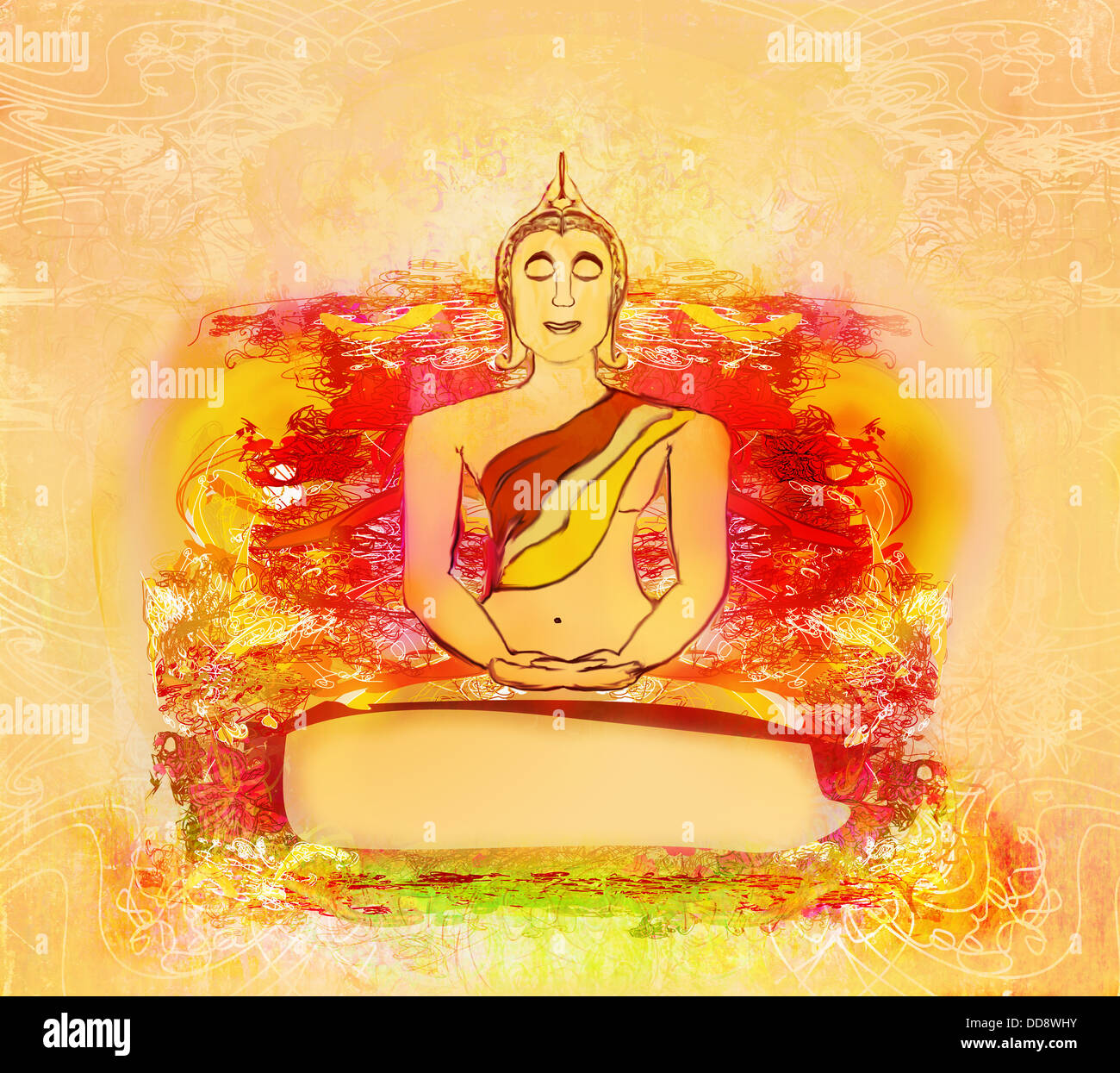 Chinese Traditional Artistic Buddhism Pattern Stock Photo - Alamy
