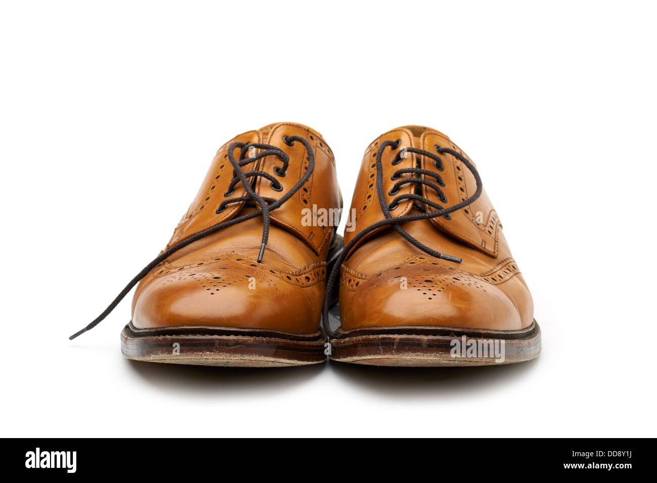Loake shoes Brogues tan Classic english shoe style best quality leather  history 1880 old design cut out studio Stock Photo - Alamy