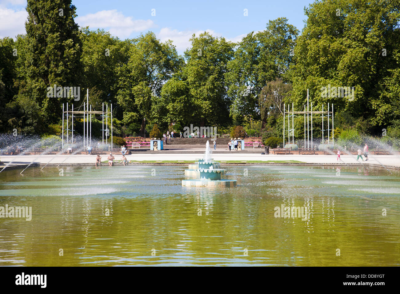 Battersea Park Fountains London UK Stock Photo Alamy